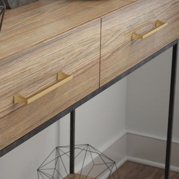 Modern A-Line 6-5/16 in. (160 mm) Modern Gold Cabinet Drawer Pull