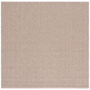 Sisal All-Weather Taupe  7 ft. x 7 ft. Solid Woven Indoor/Outdoor Square Area Rug