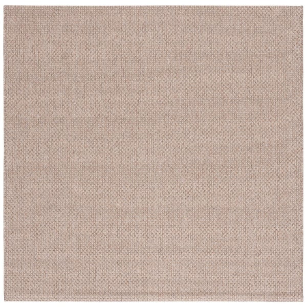 SAFAVIEH Sisal All-Weather Taupe  7 ft. x 7 ft. Solid Woven Indoor/Outdoor Square Area Rug