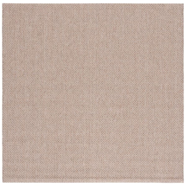 SAFAVIEH Sisal All-Weather Taupe  7 ft. x 7 ft. Solid Woven Indoor/Outdoor Square Area Rug