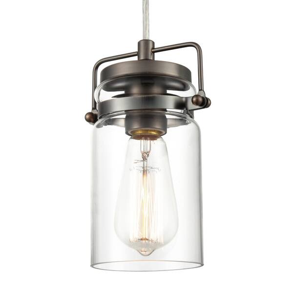 Light Society Topeka 1-Light Modern Bronze Mini-Pendant with