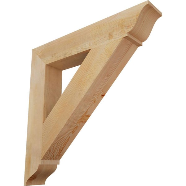 Ekena Millwork 6 in. x 36 in. x 36 in. Douglas Fir Traditional Rough Sawn Bracket