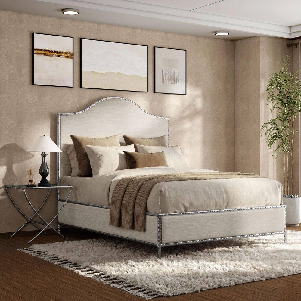Furniture of America Zayen 2-Piece Modern Hammered Stainless Steel ...