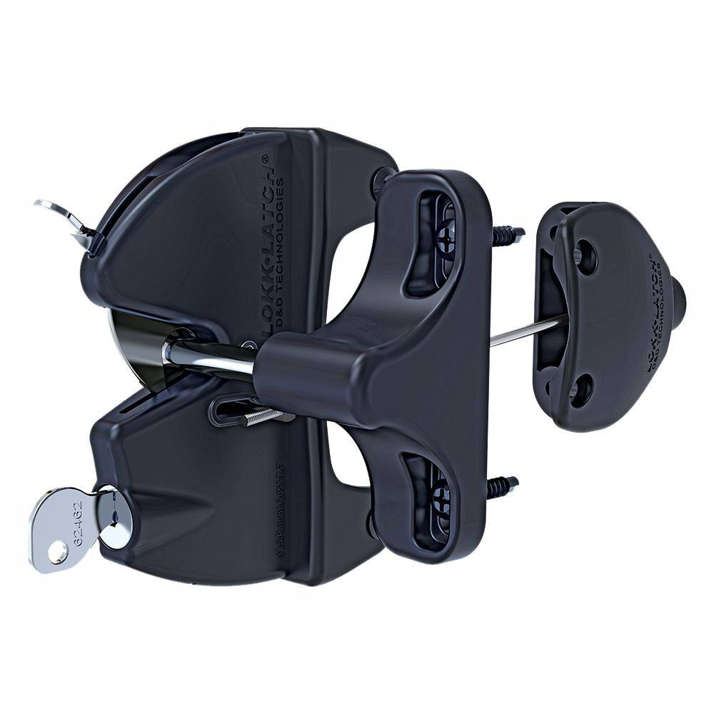 Lokk Latch Black Polymer and Stainless Steel Twoway Self