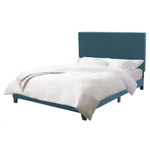 Juniper Blue Fabric Upholstered Contemporary Double/Full Bed