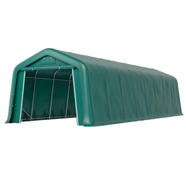 11 ft. x 32 ft. x 8.4 ft. Heavy-Duty Portable Garage Agricultural Shed with Galvanized Frame Removable Doors and Walls