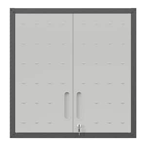 29.53 in. W x 11.81 in. D x 30.31 in. H Gray Garage/Bathroom Storage Wall Cabinet with Locking Door,for Garage Workshop