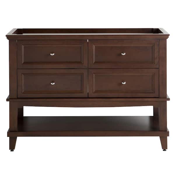 Home Decorators Collection Teasian 48 in. W x 21 in. D Bathroom Vanity Cabinet Only in Cognac