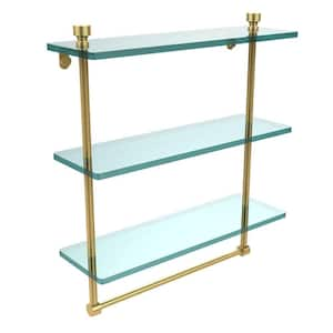 Allied Brass 22 in. L x 12 in. H x 5 in. W 2-Tier Clear Glass Bathroom Shelf  with Towel Bar in Oil Rubbed Bronze P1000-2TB/22-GAL-ORB - The Home Depot