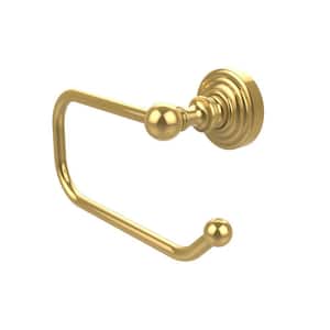 Waverly Place Collection European Style Single Post Toilet Paper Holder in Unlacquered Brass