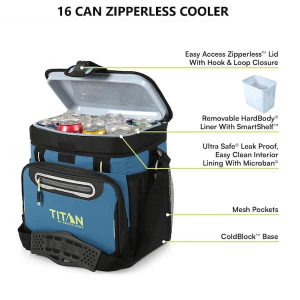 FAWEY TRED INC 6 qt. Zipperless Hardbody Small Cooler, Marine Blue