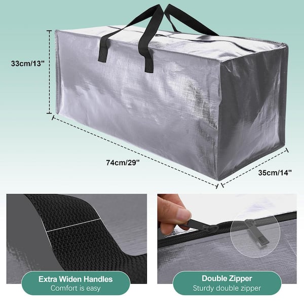 Angel Sar 8 Pack Silver Heavy Duty Moving Bags with Backpack