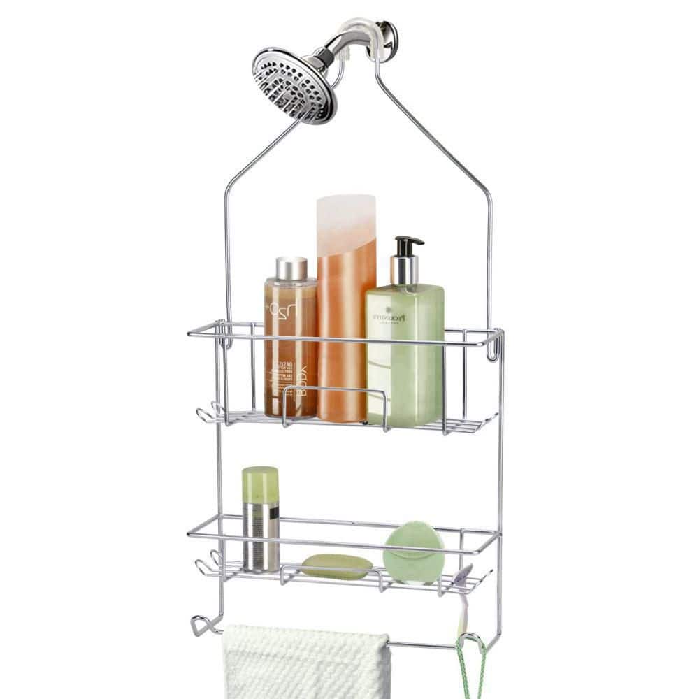 Dracelo 11.8 in. W x 4.1 in. D x 24.8 in. H Bronze Shower Caddy Hanging  over Shower Organizer B08S77KDQ7 - The Home Depot