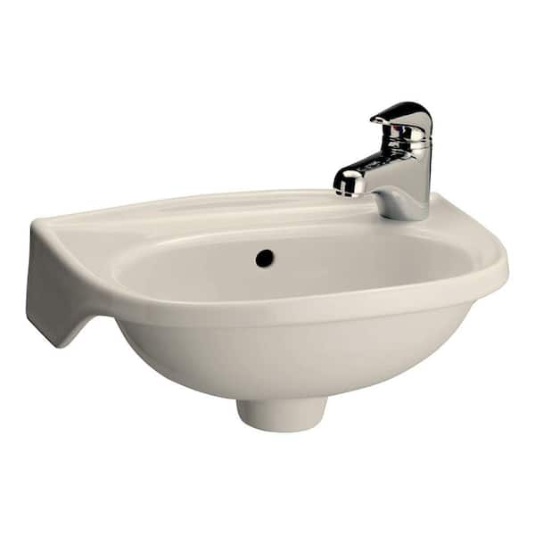 PRIVATE BRAND UNBRANDED Tina Wall-Mounted Bathroom Sink in Bisque