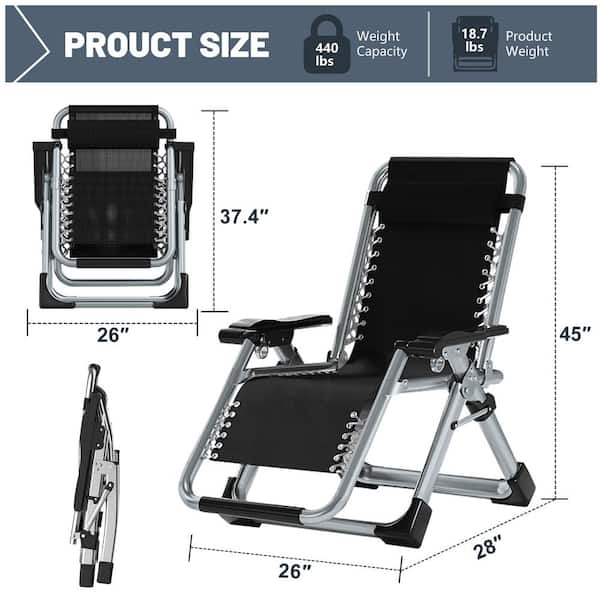 BOZTIY Folding Zero Gravity Metal Frame Recliner Outdoor BOZTIY Folding Zero Gravity Metal Frame Recliner Outdoor