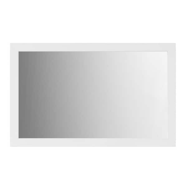Sun 48 in. W x 30 in. H Rectangular Framed Wall Versatile Bathroom Vanity Mirror in Matte White