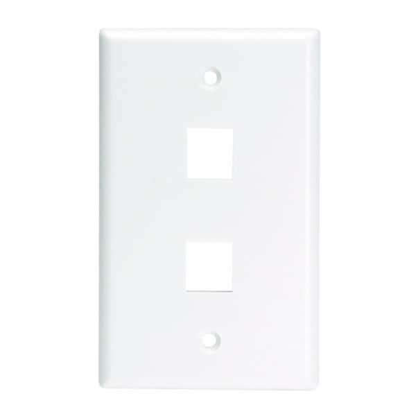 White 1-Gang Audio/Video Wall Plate (1-Pack) 41080-2WL