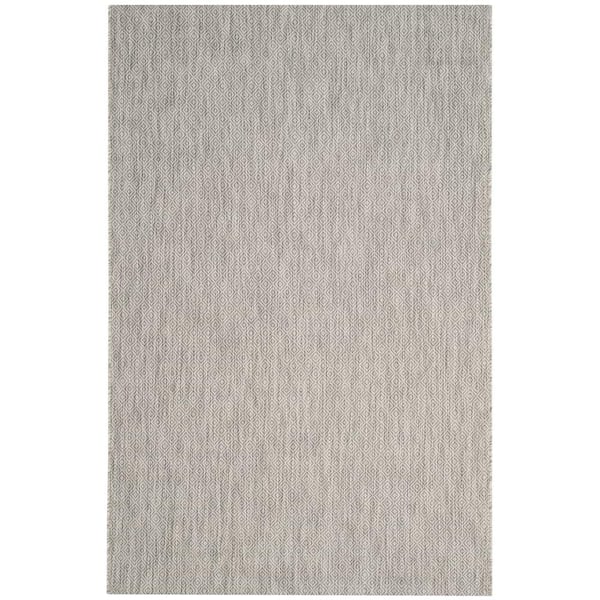 Courtyard Gray 5 ft. x 8 ft. Solid Indoor/Outdoor Patio  Area Rug