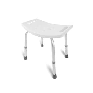 Medical Heavy-Duty Spa Bathtub Tool-Free Assembly Adjustable Height Shower Chair Bath Seat Bench, White