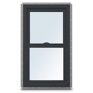23-1/2 in. x 35-1/2 in. 100 Series Black Single-Hung Composite Window with Black Int, SmartSun Glass, and Black Hardware