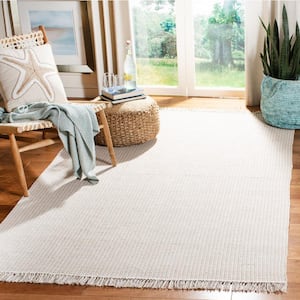 Montauk Ivory/Gray 5 ft. x 8 ft. Multi-Striped Solid Area Rug