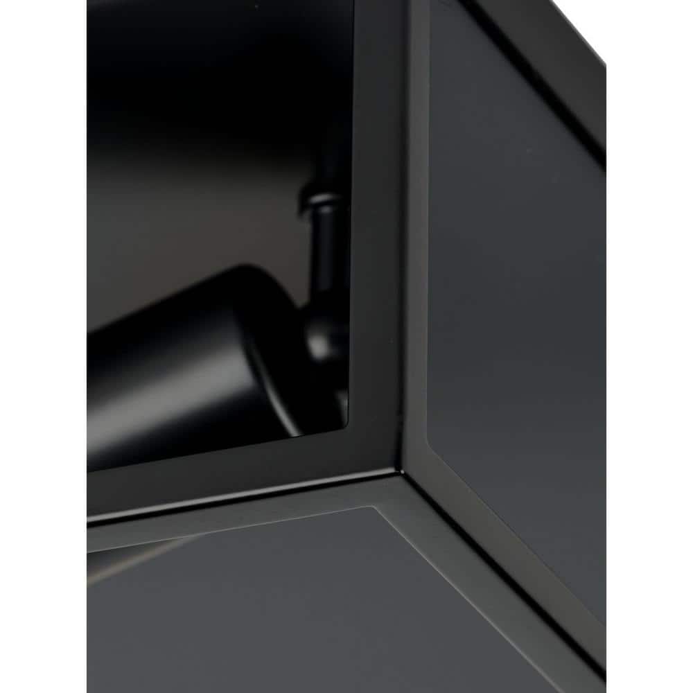 Matte Black 2-Light Modern Flush Mount Ceiling Fixture