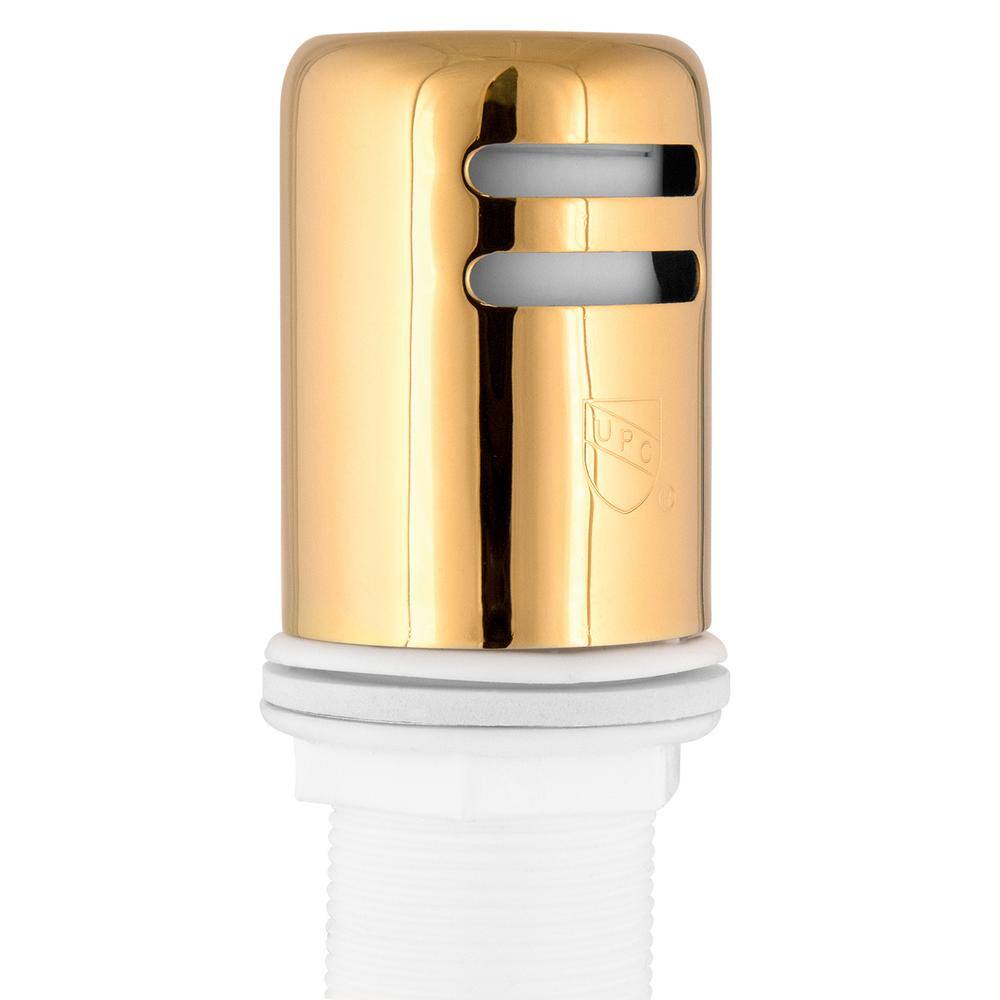 Satin Gold and White Dishwasher Air Gap Kit