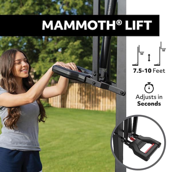 店舗用品 hoopu Lifetime 60 in. Tempered Glass Mammoth Bolt Down Basketball Hoop