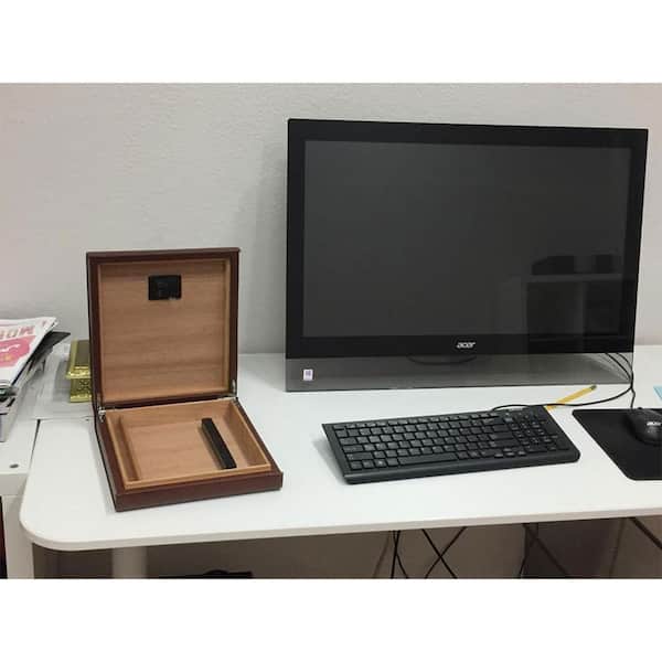 Visol Madrid 18-Cigar Desktop Humidors with Embedded Digital Hygrometer