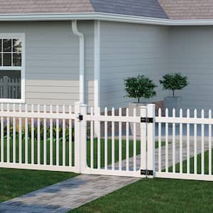 4 ft. x 4 ft. Nantucket Vinyl Picket Fence Gate with Stainless Steel Hardware