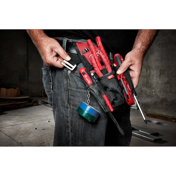 Milwaukee General Contractor Work Belt with Suspension Rig with 7-Pocket Compact Utility Pouch