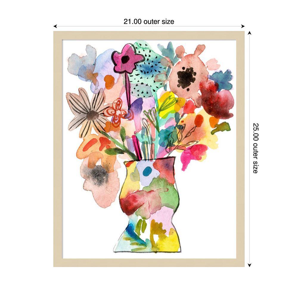 Linear Bouquet II Svelte Natural Framed Abstract Wall Art