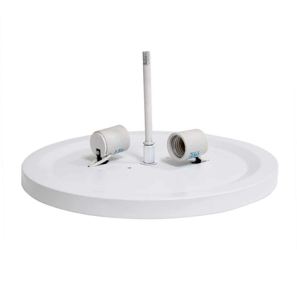 Elegant Crystal Harmony 4-Light White Flush Mount Ceiling Fixture