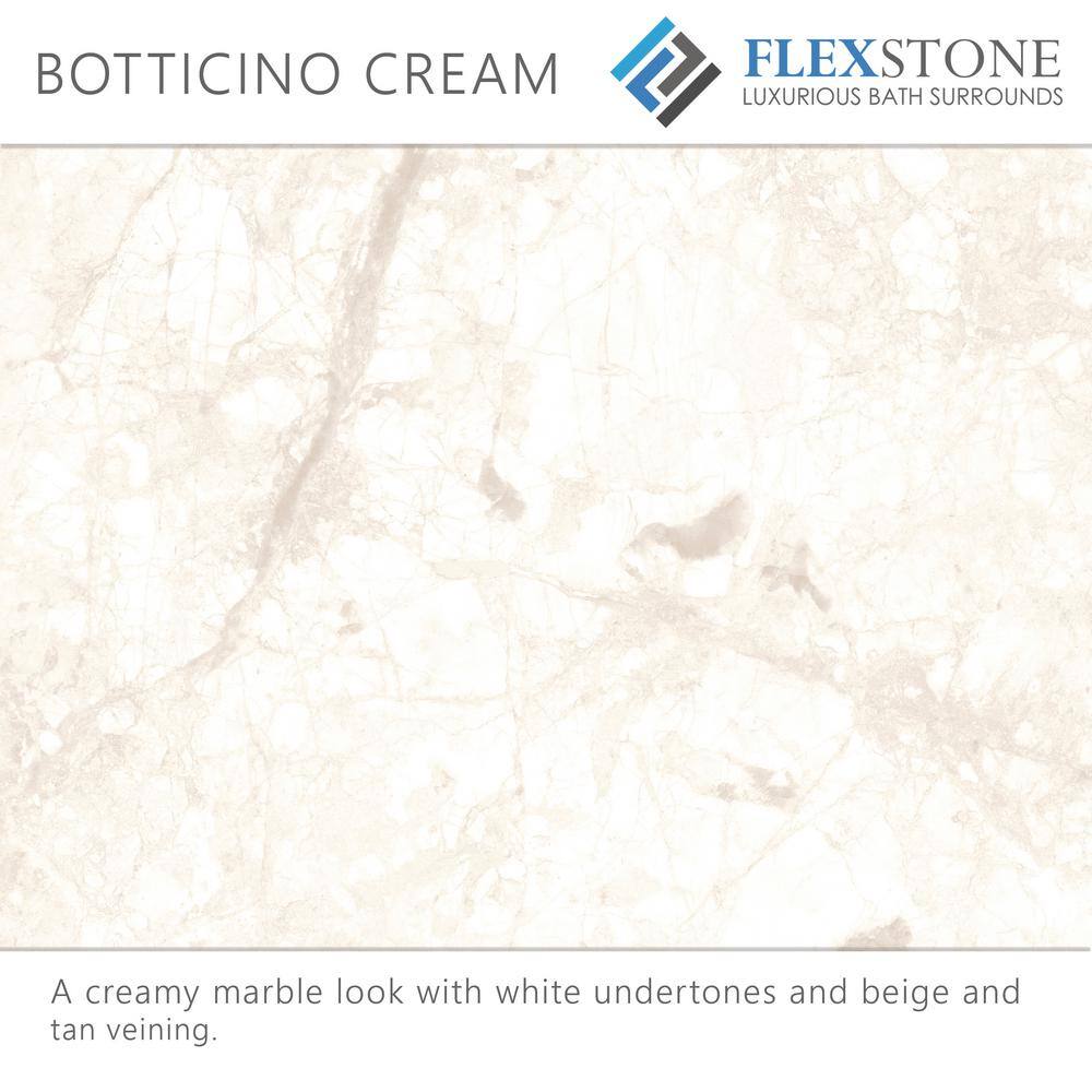 Botticino Cream 60'' x 30'' Rectangular Shower Base with Low Threshold