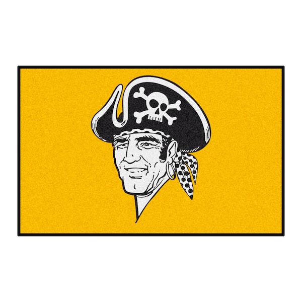 FANMATS Pittsburgh Pirates Yellow 1 ft. 7 in. x 2 ft. 6 in. Starter Area Rug