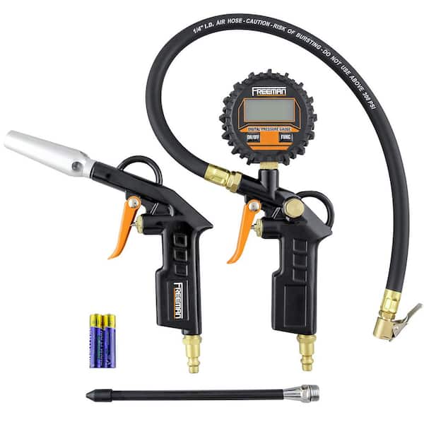 Freeman Digital Tire Inflator and High Flow Blow Gun Kit