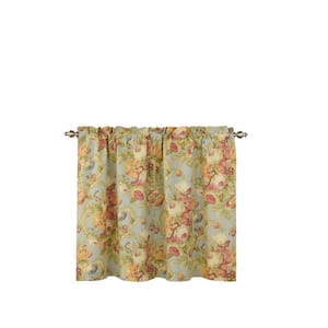 Vapor Floral Rod Pocket Room Darkening Curtain - 52 in. W x 36 in. L (Set of 2)