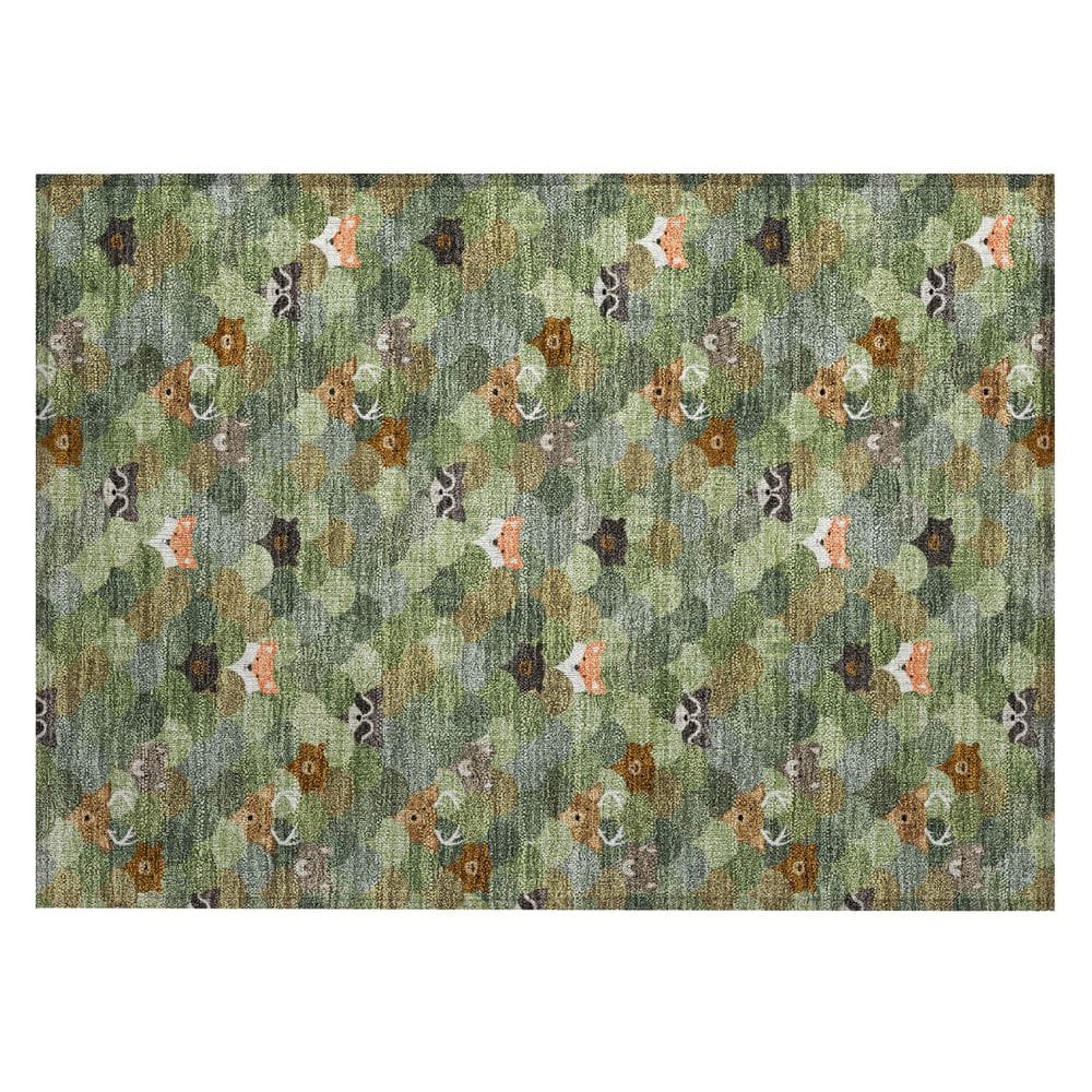 Chantille Machine Washable Indoor/Outdoor Abstract ACN2582 Olive 2 ft. x 3 ft. Accent Rug price history on PriceWatchPro