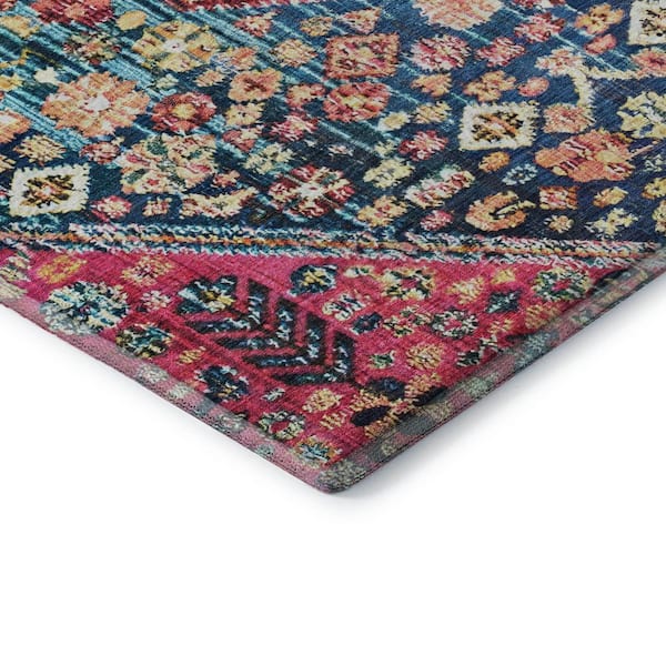 Mayfield Premium Machine Washable Abstract AMF1834 Teal 10 ft. x 14 ft. Area Rug