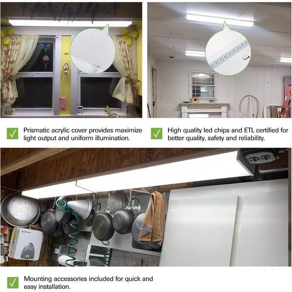 CLORE Relux All-in-one【White】　クロレ KOAOEIRS 4 ft. White 40-Watt 6000 Lumens 3500K/4000K/5000K