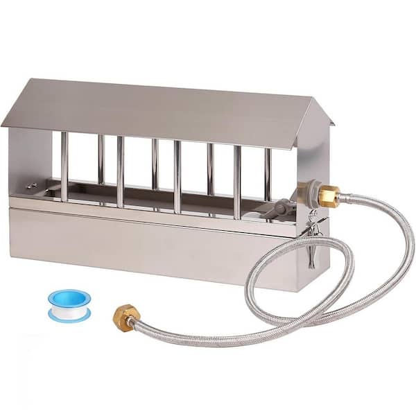 16 x 4 x 6 in. Stainless Steel Automatic Poultry Waterer with Float Valve for Chickens Ducks Pigeons Quail