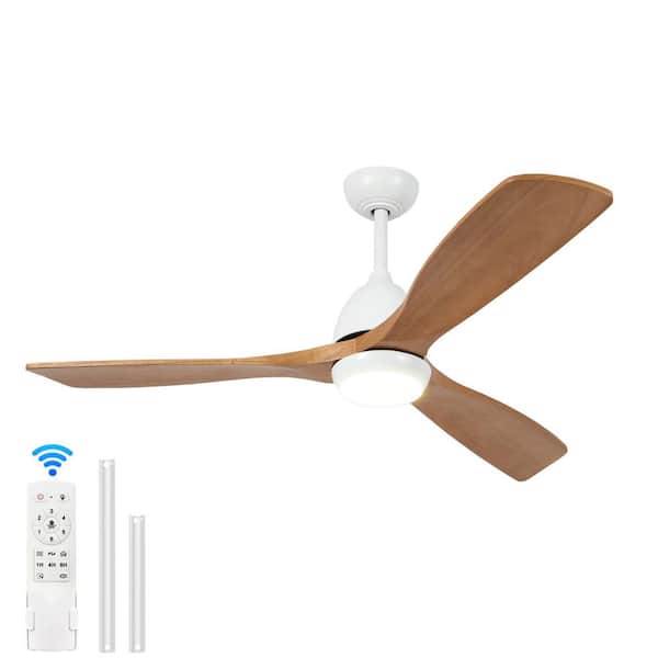52 in. Indoor White Ceiling Fan with Light Remote Control, Quiet DC Motor 3-Blade Ceiling Fans 6-Speed Levels
