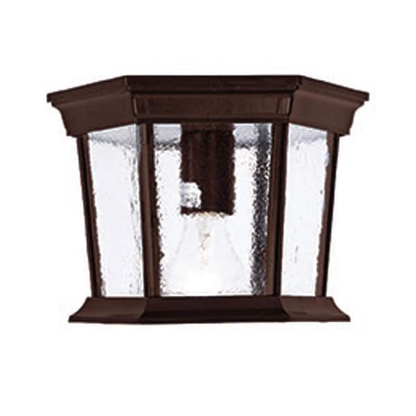 Acclaim Lighting Dover 1-Light Burled Walnut Flush Mount Ceiling Light