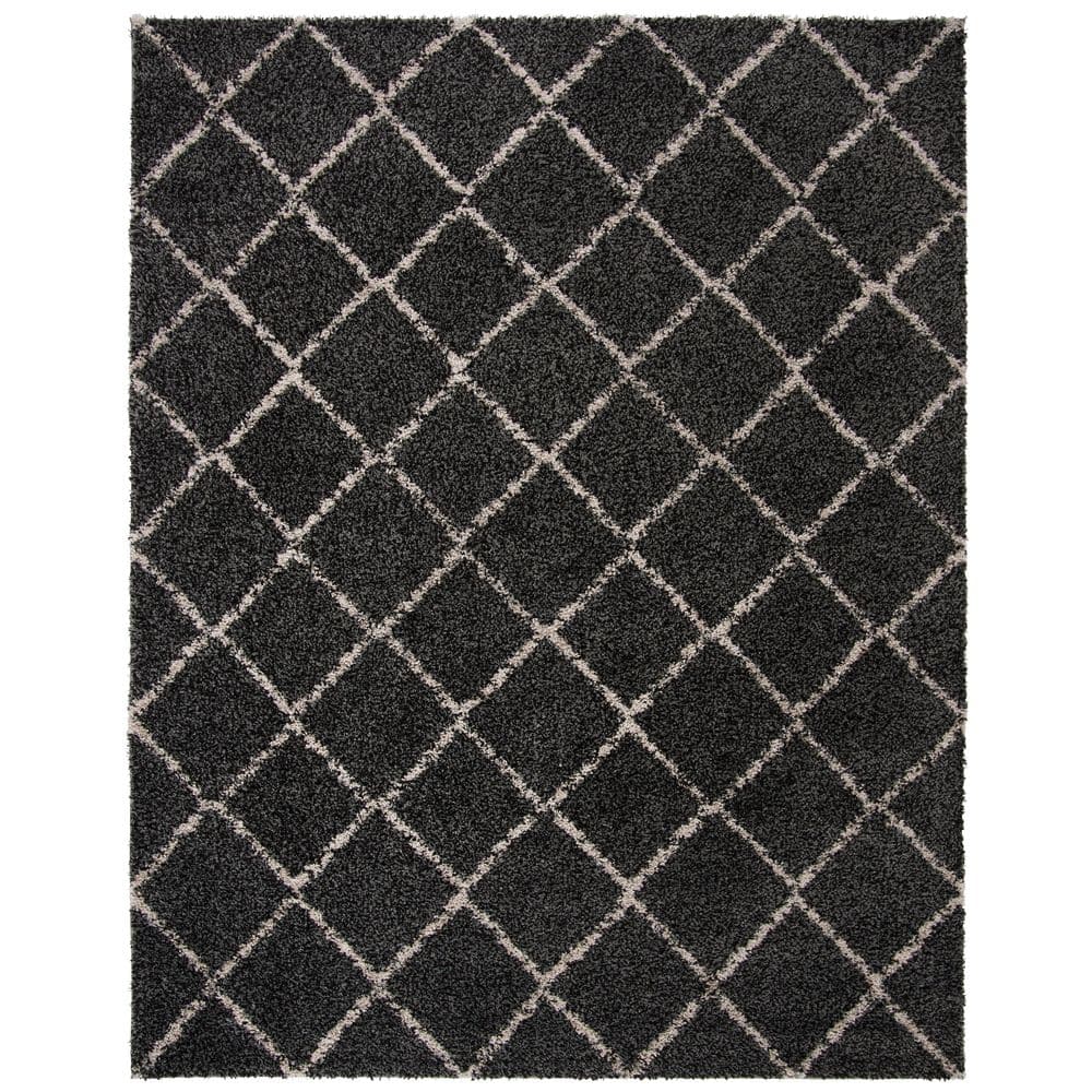 Arizona Shag 8 ft. x 10 ft. Anthracite/Beige Diamond Area Rug price history on PriceWatchPro