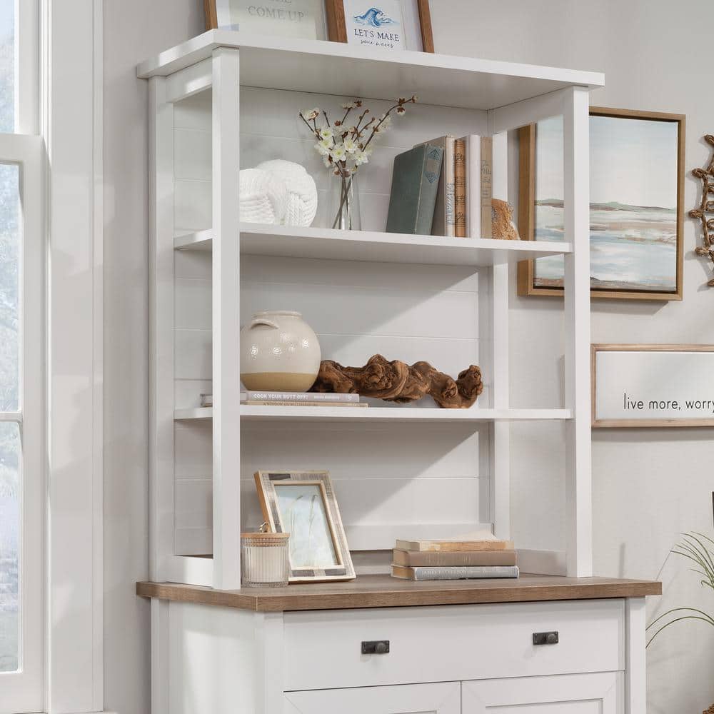 White Adjustable Cottage Road Library Hutch