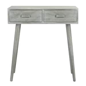 Dean 29 in. 2-Drawer Gray Wood Console Table