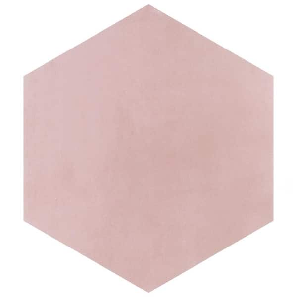 Merola Tile Horizon Hex Rosa 7-3/4 in. x 9 in. Ceramic Floor and Wall Take Home Tile Sample
