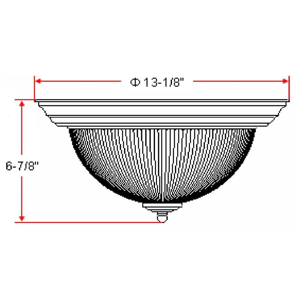 Polished Brass and Glass 13" Indoor/Outdoor Bowl Ceiling Light