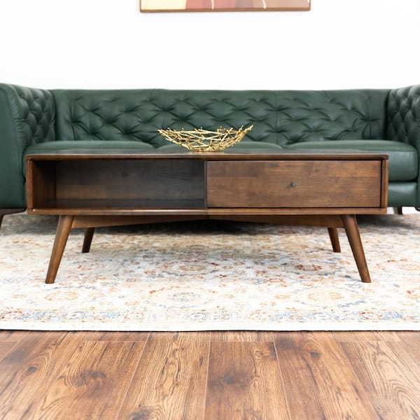 Ashcroft Furniture Co Nola 47 in. Walnut Rectangle Solid Wood Mid