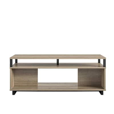 Scepter 43 in. Golden Oak Large Rectangle Wood Coffee Table with Shelf